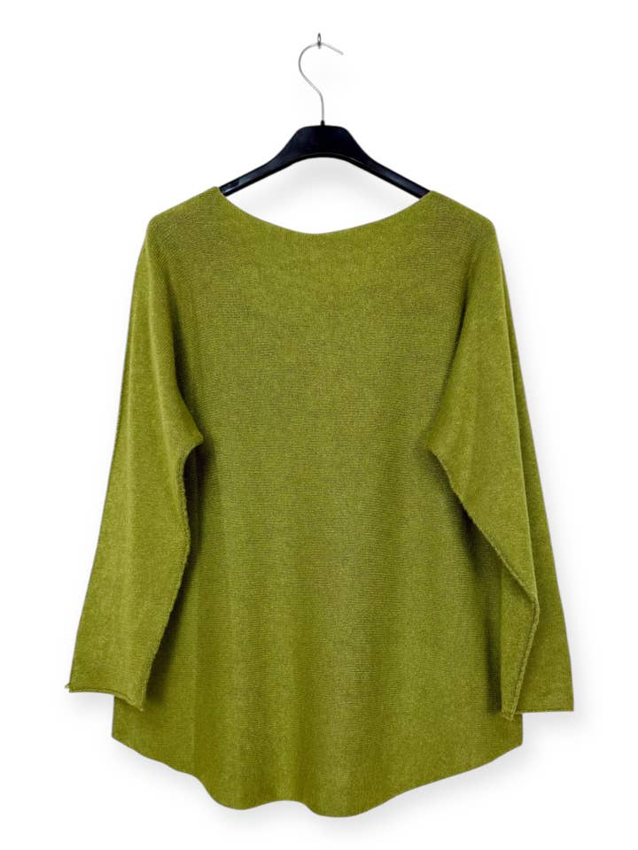 Lucky Nana - Wholesale Knit Sweater - Women's - AH 3165 - V-Neck Sweater with Bohemian Flocking8