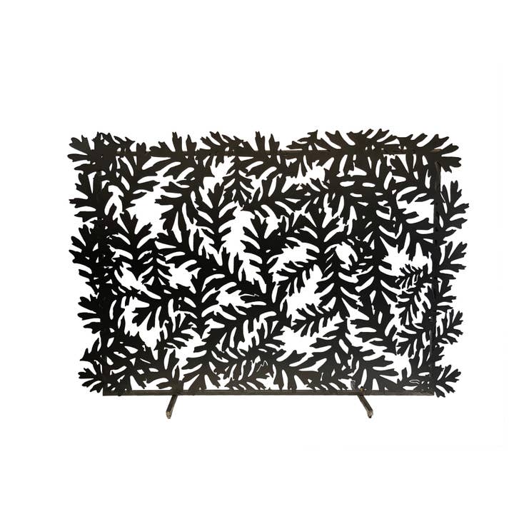Garden Deva Sculpture Co. - Wholesale Fireplace Screen - Oak Leaf Fireplace Screen0