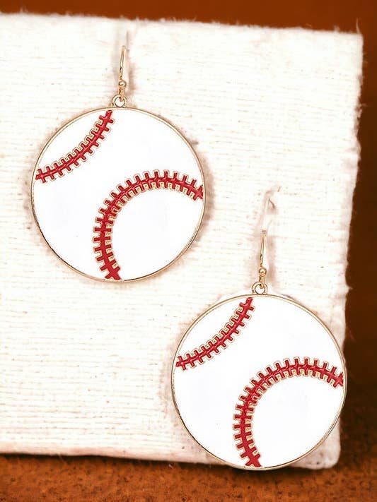 Orecchino pendente da baseball per la vendita all'ingrosso da parte di Andrea Bijoux