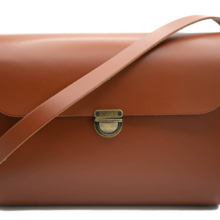 Tan Leather Satchel - Leilani for wholesale on Faire5