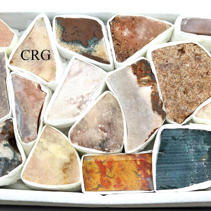 Crystal River Gems LLC - Wholesale Spiritual Stone/Crystal - 1 FLAT - Pink Amethyst / Colorful Rough Crystal / Small Flat