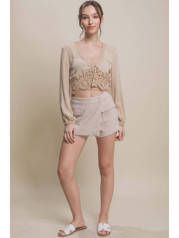 CC Wholesale Clothing - Venta al por mayor Falda pantalón - Mujer - Pantalones cortos Vertigo con bolsillos cargo