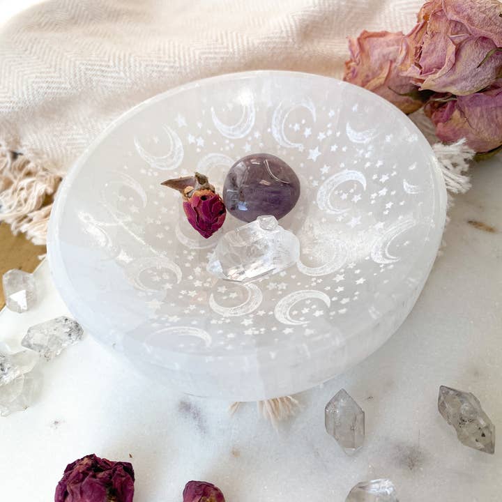 Fractalista Designs - Wholesale Jewelry Dish - Celestial Selenite Crystal Jewelry Bowl Trinket Dish4