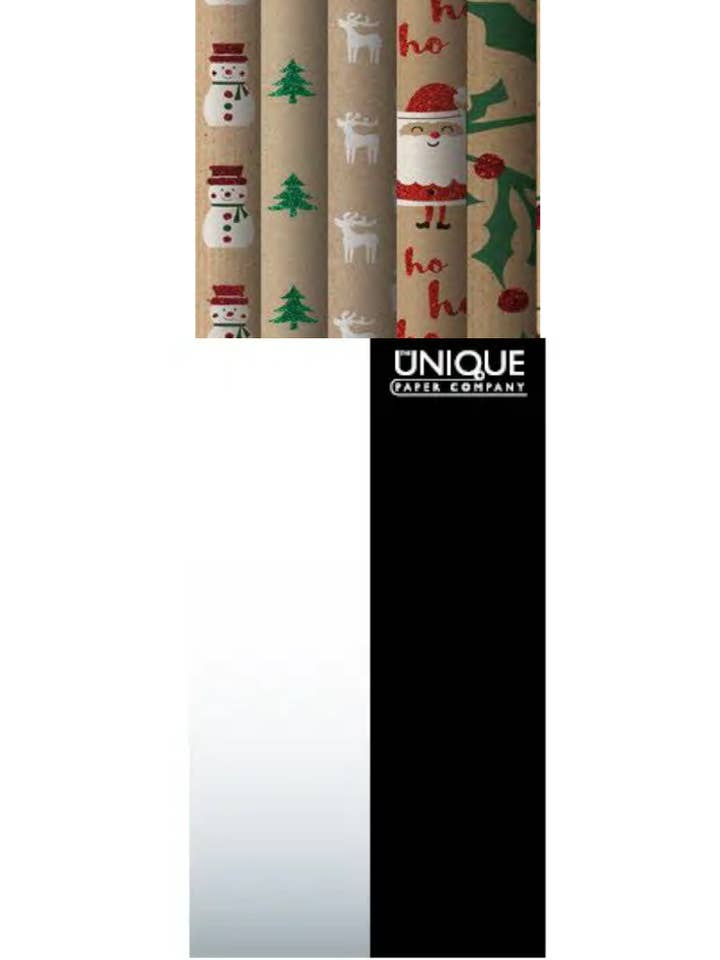 Lapland Christmas Glitter wrapping paper ( of 38 rolls) for wholesale by The Unique Paper Company