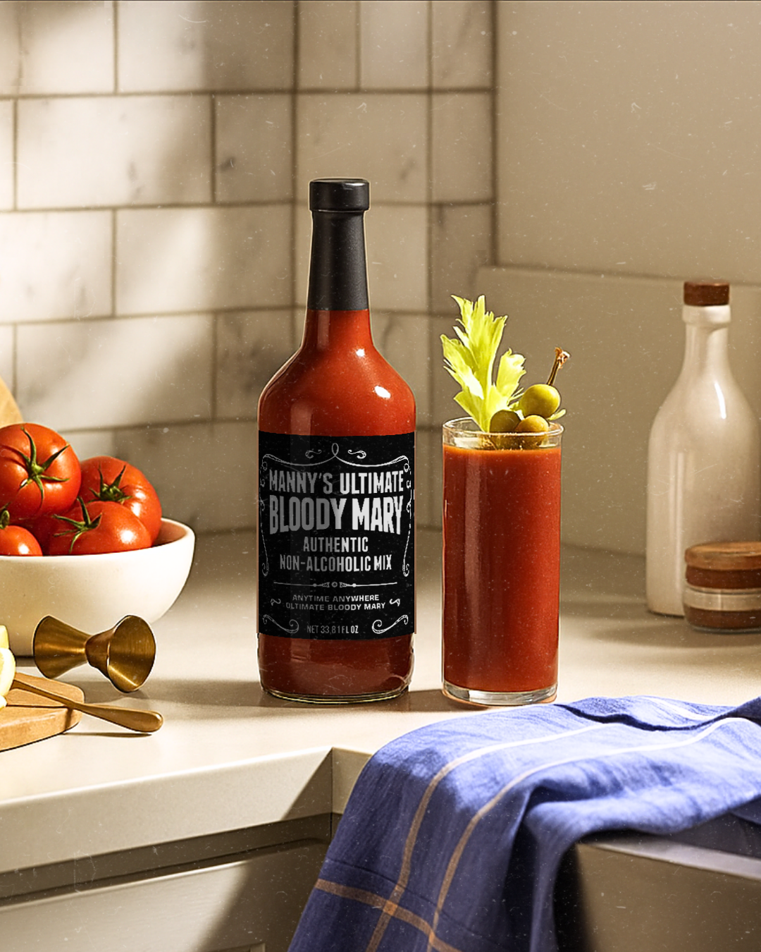 Manny's Ultimate Mixes - Wholesale Cocktail Mix/Syrup - 1L MANNY'S ULTIMATE BLOODY MARY AUTHENTIC NON-ALCOHOLIC MIX3