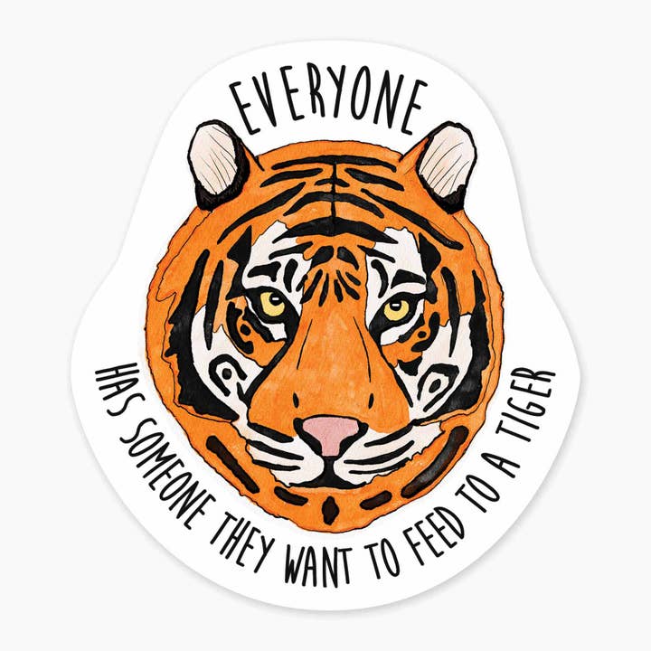 Tiger Food - 3" Art Sticker for wholesale by Nice Enough Stickers