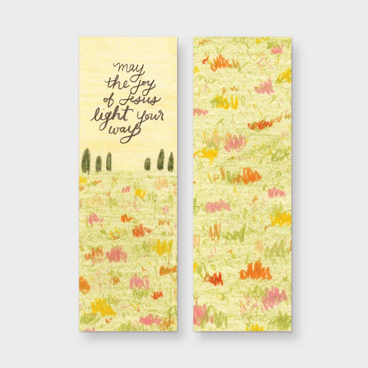 paysage | marque-page chrétien floral coloré 5 cm x 15 cm pour la vente par everglow handmade