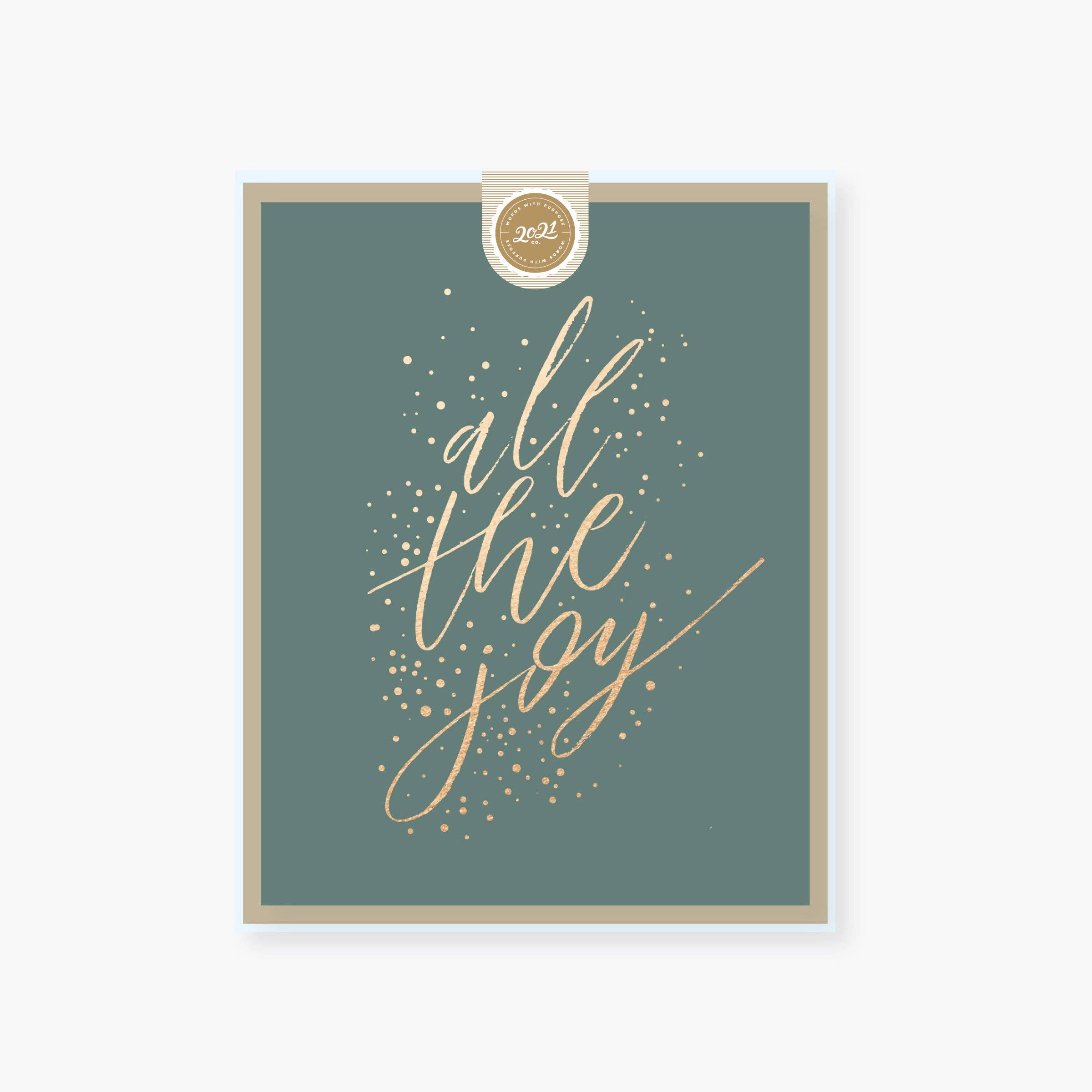 2021 Co. – postal de Natal por atacado – cartão de natal de folha de ouro de toda a alegria1