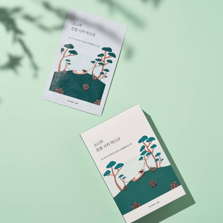Pine Calming Cica Sheet Mask for wholesale by Round Lab