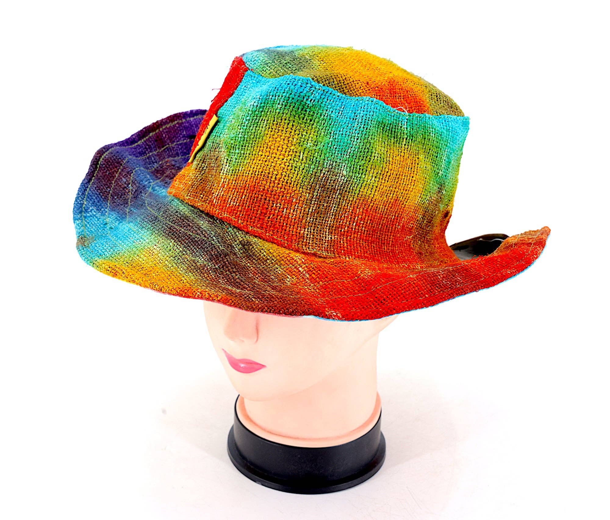 Himalaya Handmade - Vente Bob – femme - Chapeau bohème hippie tie-dye fait main à 100% chanvre14