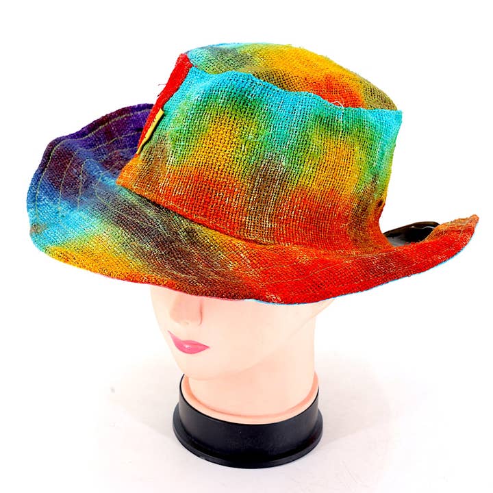 Himalaya Handmade - Wholesale Bucket Hat - Women's - 100% Hemp Handmade Hippie Tie Dye Bohemian Hat14