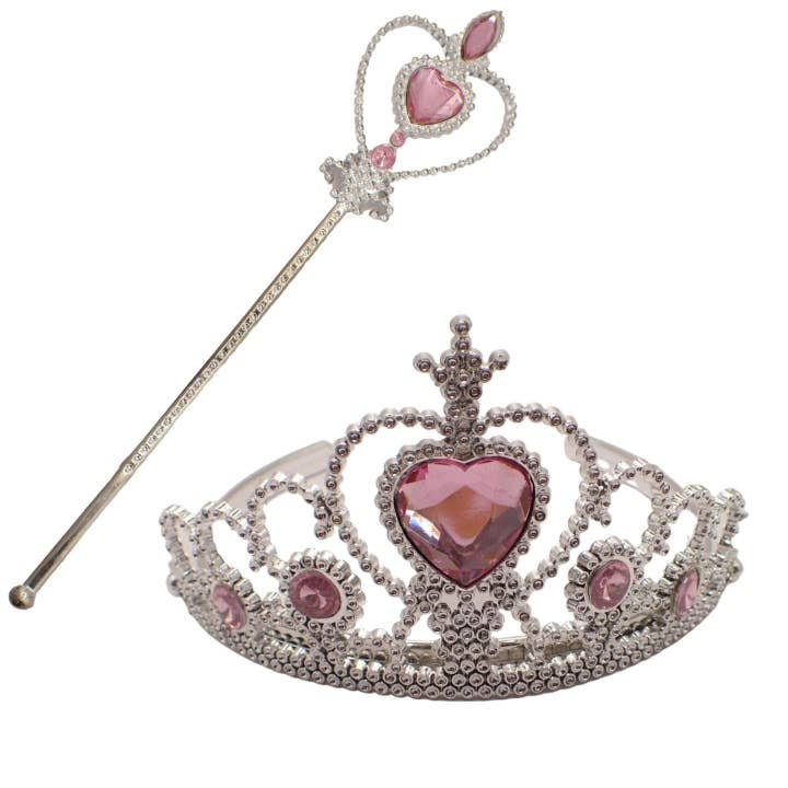 Topkids Accessories – wholesale Costume – Child – Tiara and Wand set, Girls Toys, Princess Costumes for Girls, Princess Toys, Girls Dressing Up Costumes, Kids Magic Wand, Kids Tiara, Magic Set