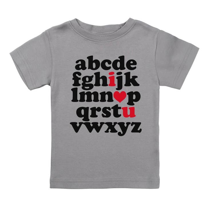 Spunky Stork - Wholesale Screen Printed T-Shirt - Kids - Love ABC Valentine's Day I Love You Organic Baby Kids Shirt4