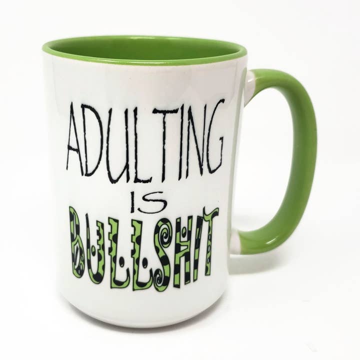15 oz Mug - Adulting is Bullshit for wholesale by Candlelit Desserts