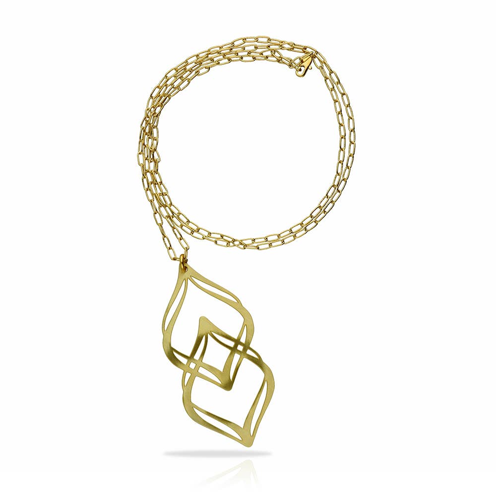 RAS - Wholesale Pendant/Charm Necklace - Nirvana Gold Plated Long Pendant1