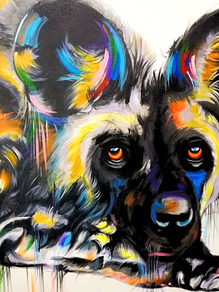 PAINTED DOG 19 for wholesale by Curated Art