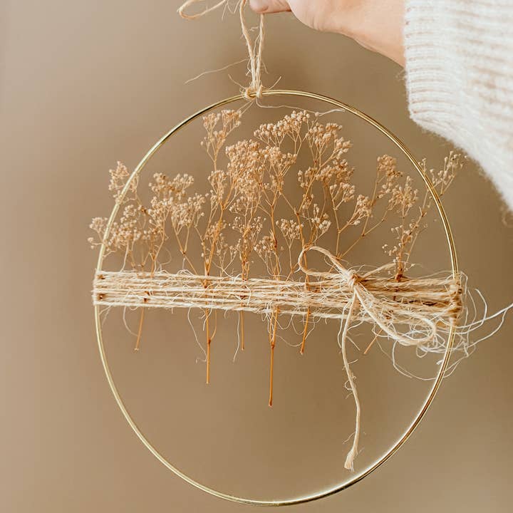 Meraki The Studio Co. – Engroshandel Tørrede/pressede blomster – Tørret blomster væghængende | Naturlig tør blomsterkrans