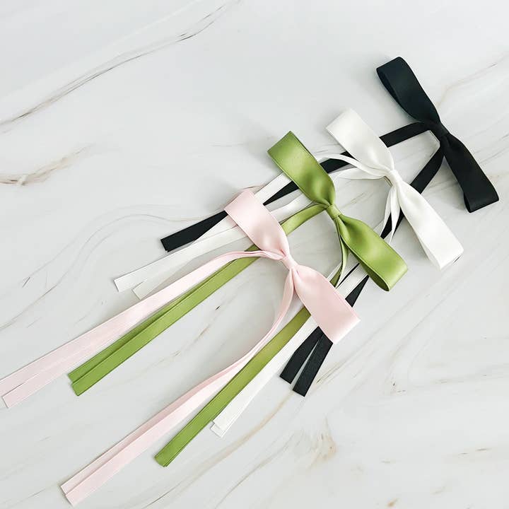 Ellison+Young - Wholesale Hair Clip - Women's - Ballerina Slim Bow Hair Clip Set Of 4