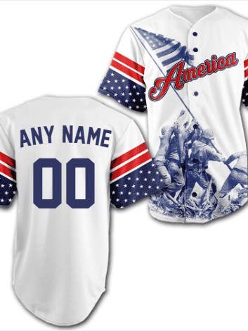 Camiseta de béisbol personalizada del equipo América para venta al por mayor de Greater Half
