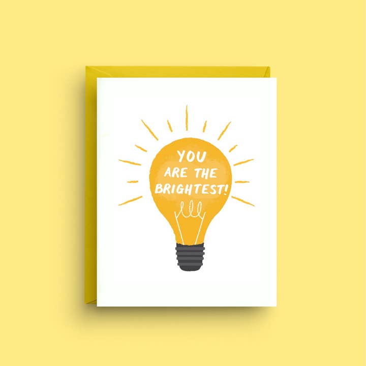 Encouragement Card - Brilliant Light Bulb Design for wholesale by Nicole Marie Paperie