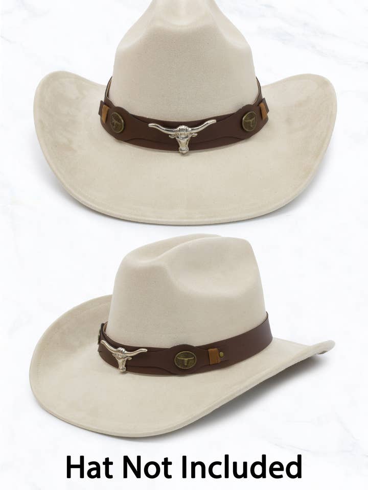 Leren Longhorn Hoedriem voor wholesale door Suzie Q USA