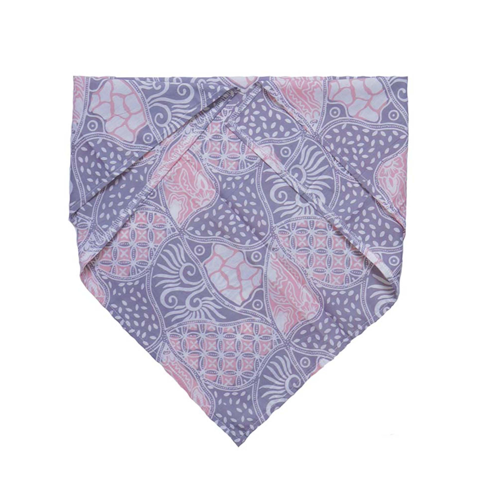 Kasih Co-op - Vendita all'ingrosso Bandana - Donna - Bandana Batik tinta a mano rosa viola 100% cotone stampato a mano3