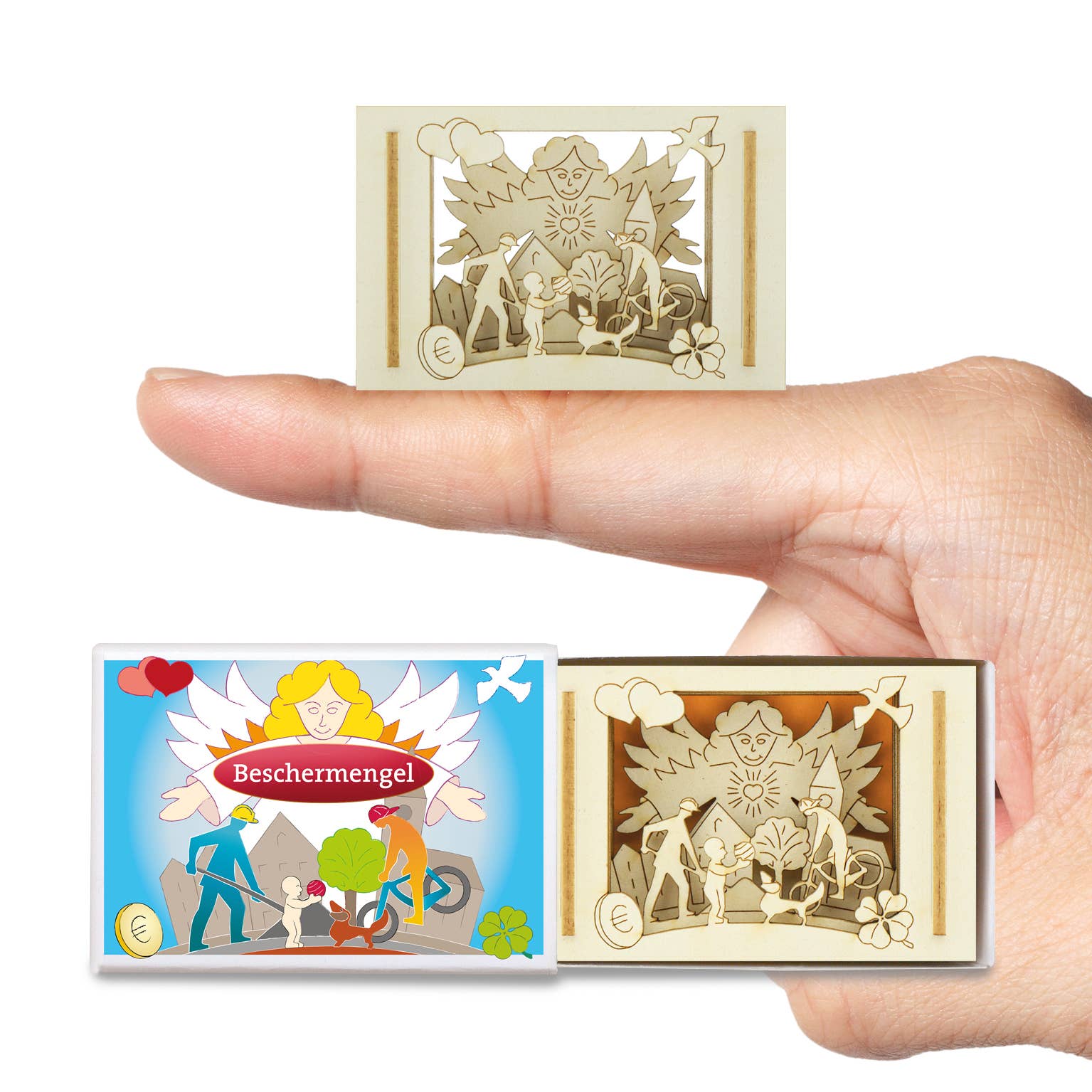 SILHOUBOX – Engroshandel Mønter samlerobjekter – Guardian Angel Silhoubox S - held og lykkebringer, talisman, engel – gaveartikel5