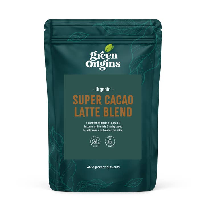 Green Origins Super Kakao Latte Mischung 150g Bio Vegan für den Großhandel von Brand Organic
