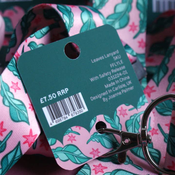 Flutter & Fern – wholesale Lanyard – Women’s – Leaves - Lanyard1