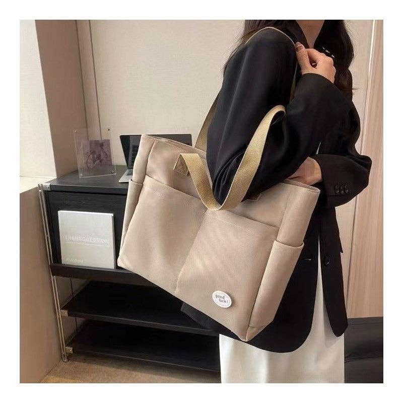 UZ Wholesale Store - Wholesale Shoulder Bag - Women's - Solid Color Canvas Zipper Minimalist Single Shoulder Handbag2