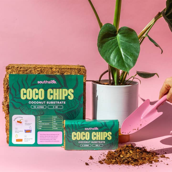 Southside. - Wholesale Planting/Potting Soil - Coco Chip - Chunky Coconut Husk for Houseplant Soil Aeration