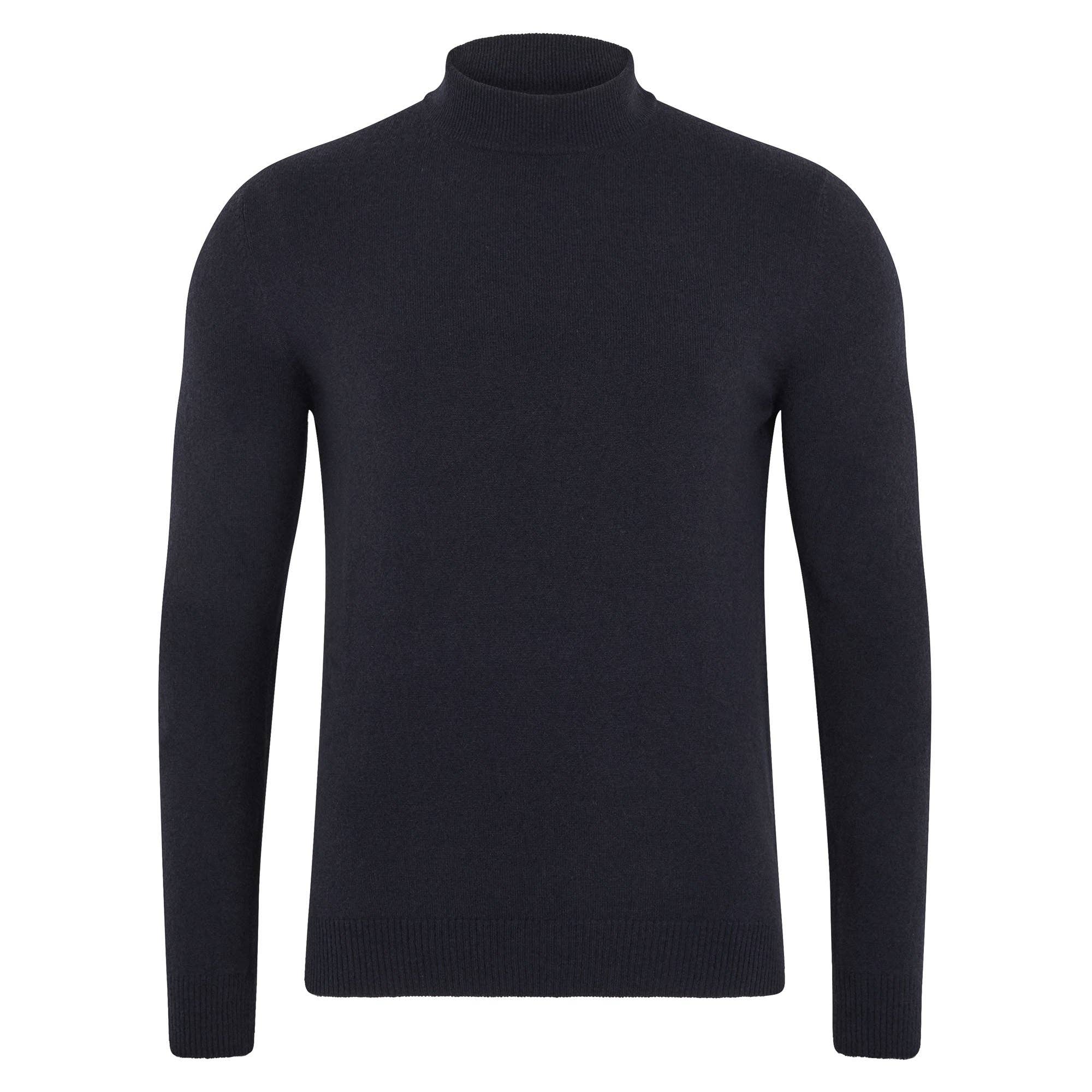 Paul James Knitwear - Wholesale Knit Sweater - Men's - Mens Lightweight Merino Cashmere Mock Turtle Neck Jumper4