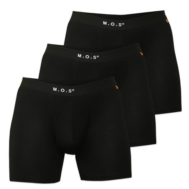 Mars Outlet Store LLC - Wholesale Underwear - Men's - Men's Underwear Boxer Briefs with Pouch Moisture Wicking Long Boxer 3 Pack