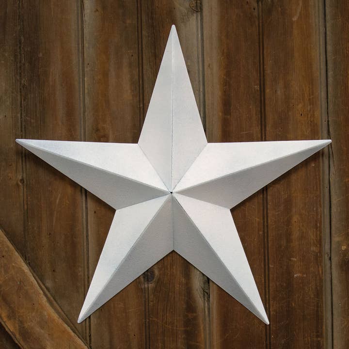 The Hearthside Collection - Wholesale Wall Accent - White Barn Star - 18"1