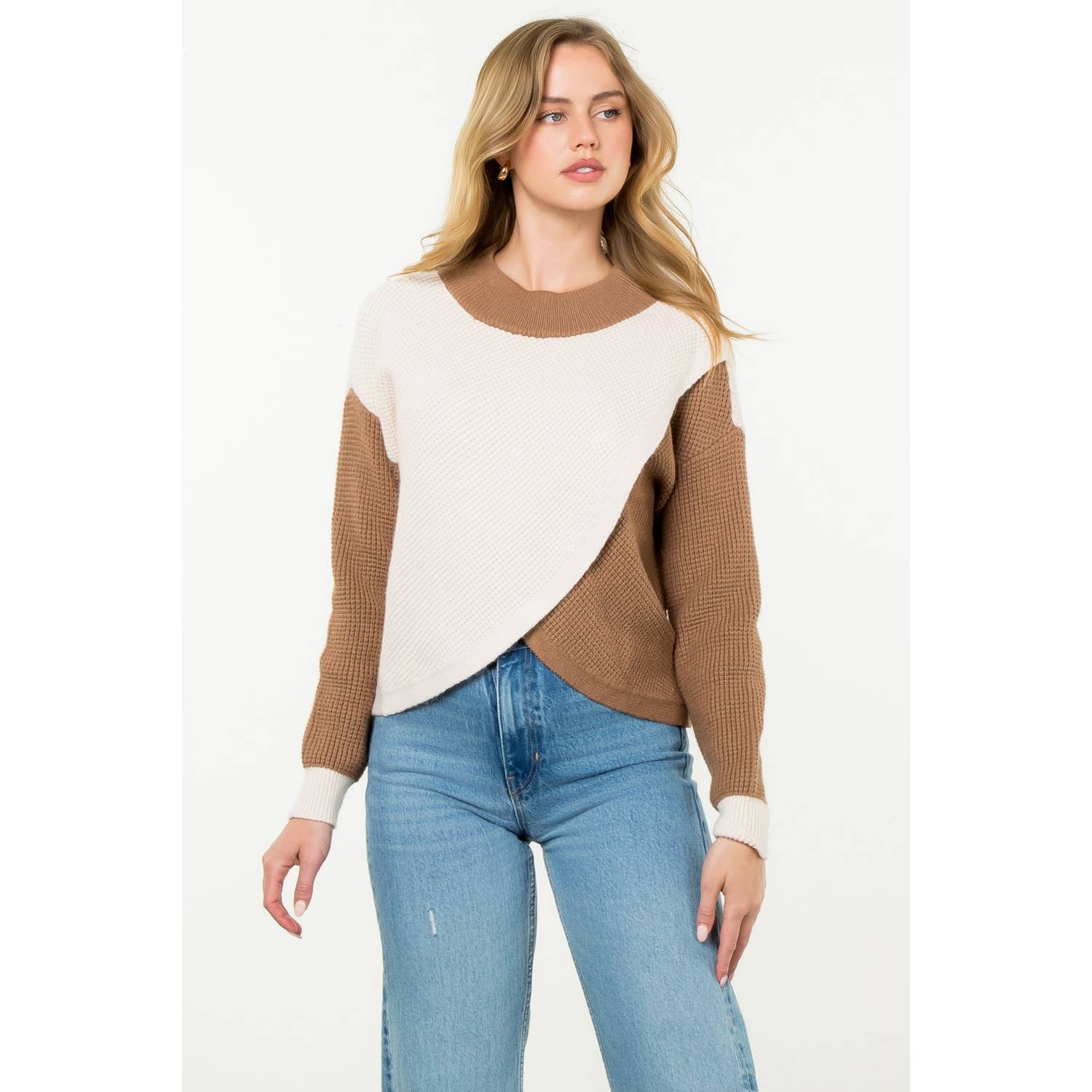 THML - Wholesale Knit Sweater - Women's - Colorblock Knit Sweater19