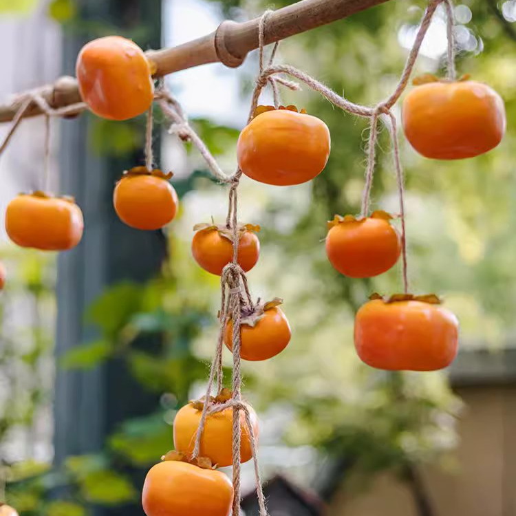 Rustic Reach - Wholesale Artificial Plant - Artificial Persimmon Fruit String Decor 33.8" Long6