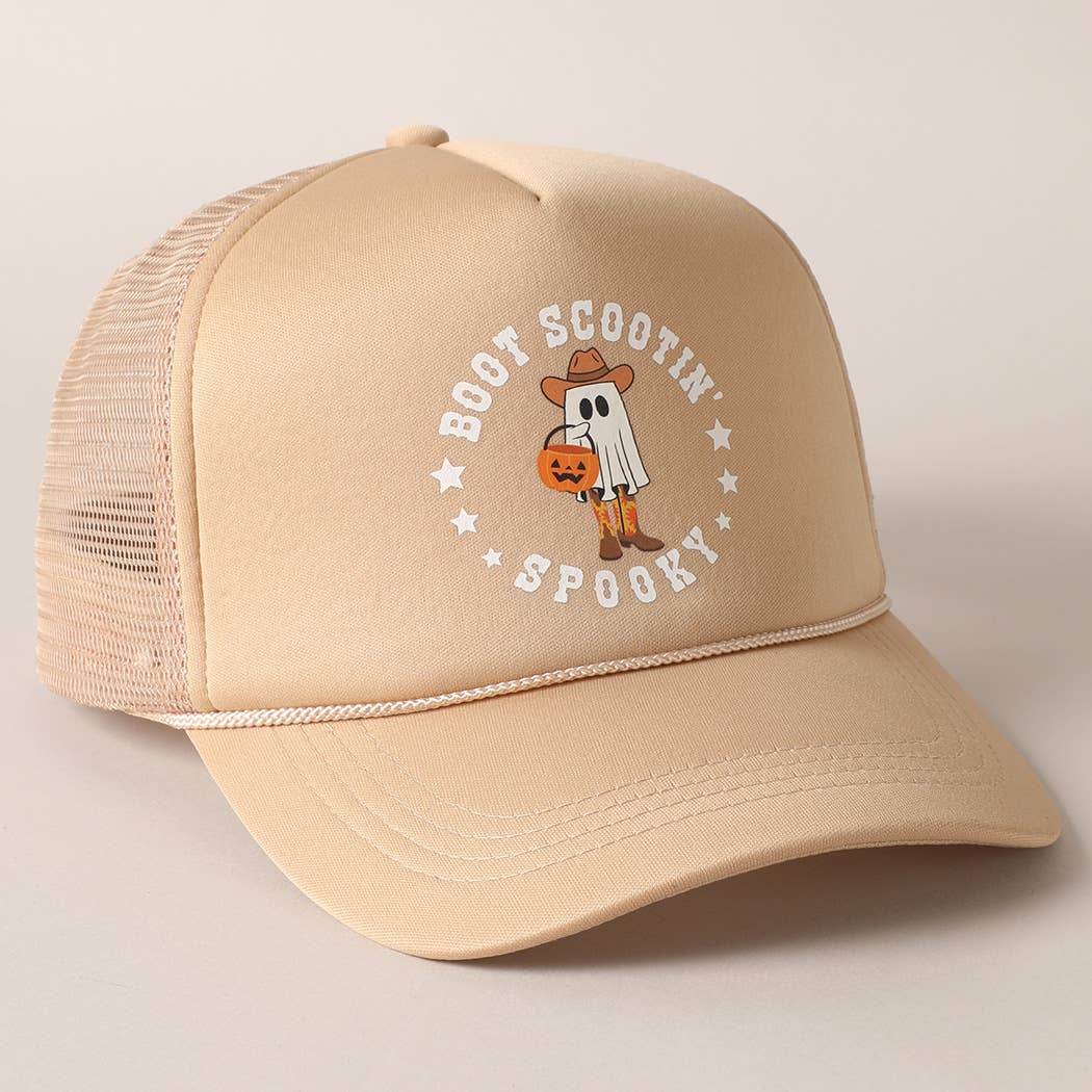 Fashion City - Wholesale Trucker Hat - Unisex - Boot Scootin' Spooky Print Halloween Trucker Hat4