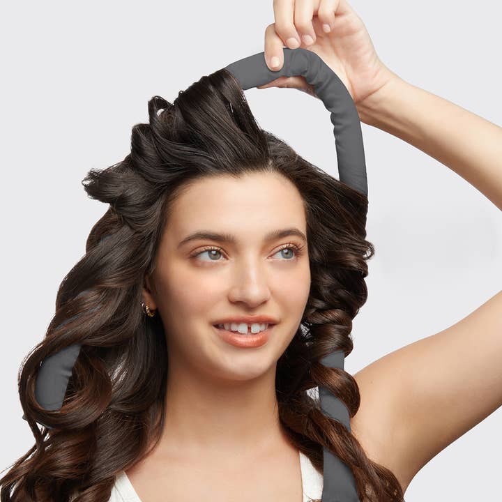 KITSCH - Wholesale Hair Curlers - Satin Heatless Curling Set - Charcoal1