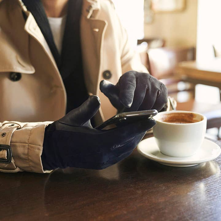 napo gloves – Großhandel Handschuhe – Herren – NapoSuede Herren-Lederhandschuhe — Kaschmirfutter mit Haptik