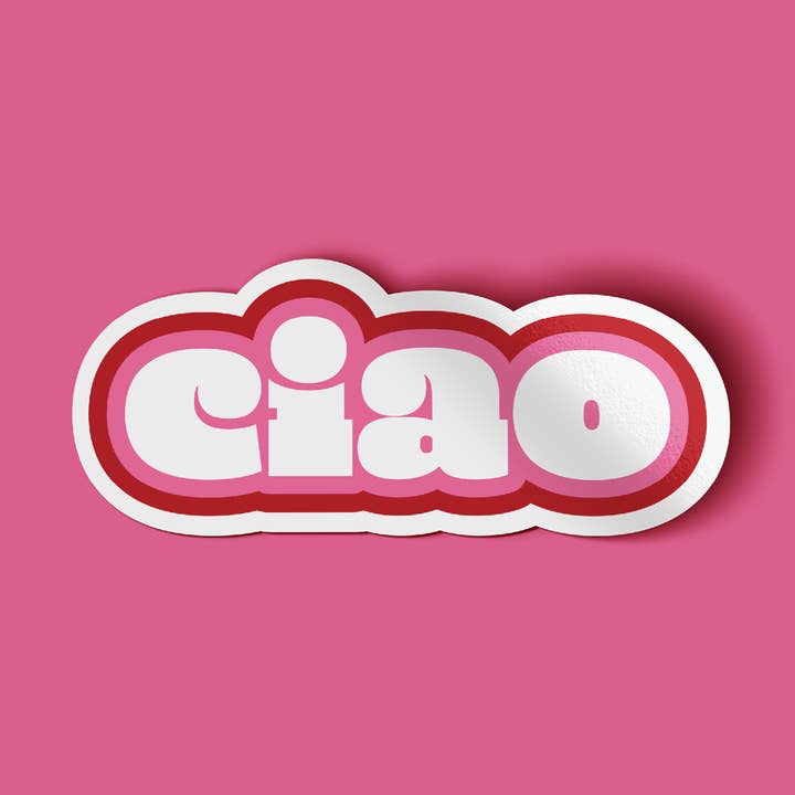 Ciao Sticker for wholesale by Small Screen Studios