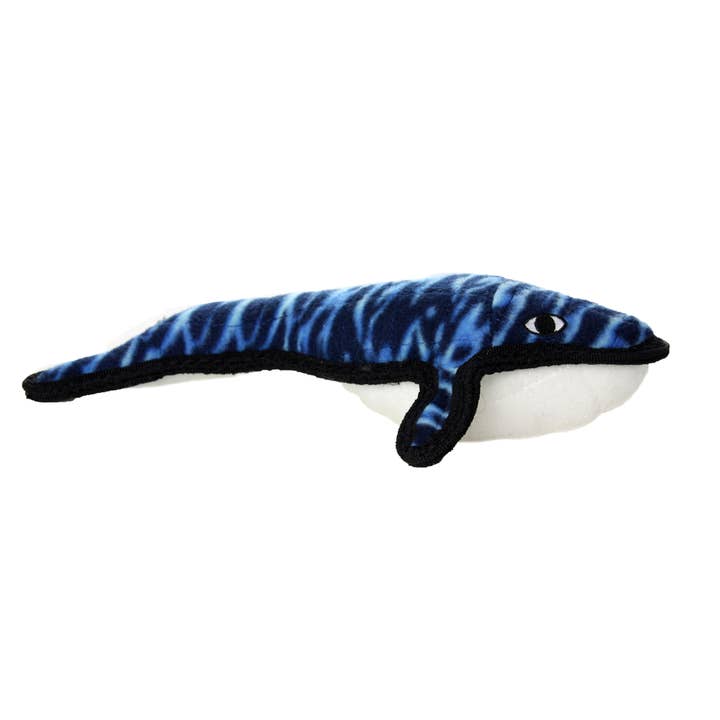 Tuffy Ocean Whale, duurzaam, sterk, piepend hondenspeelgoed voor wholesale door Tuffy Dog Toys - VIP Products