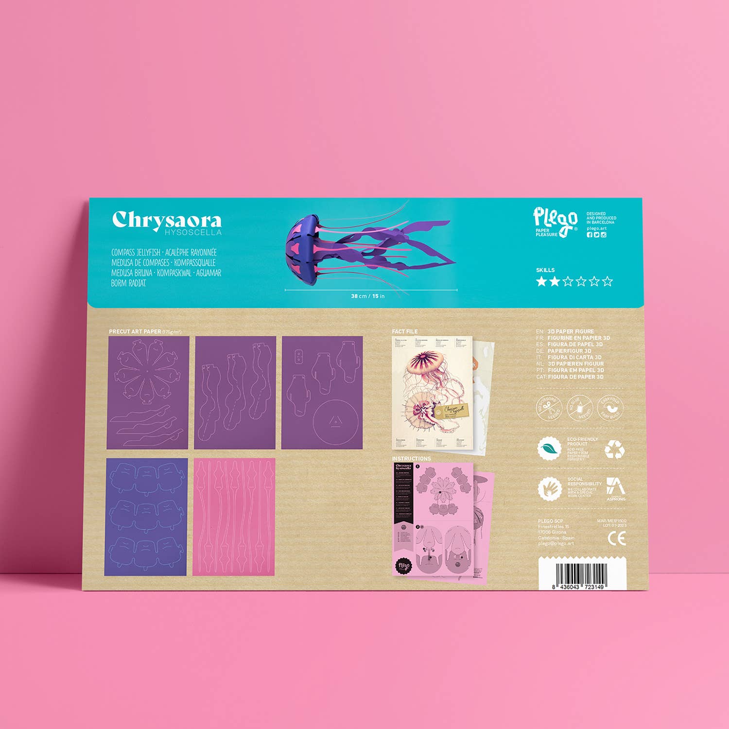 PLEGO - Wholesale DIY Craft Kit - CHRYSAORA HYSOCELLA - paper jellyfish6