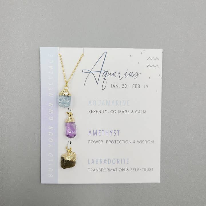 ACCITY - Wholesale Pendant/Charm Necklace - TWELVE CONSTELLATIONS NATURAL STONE NECKLACE_CWAJE104810
