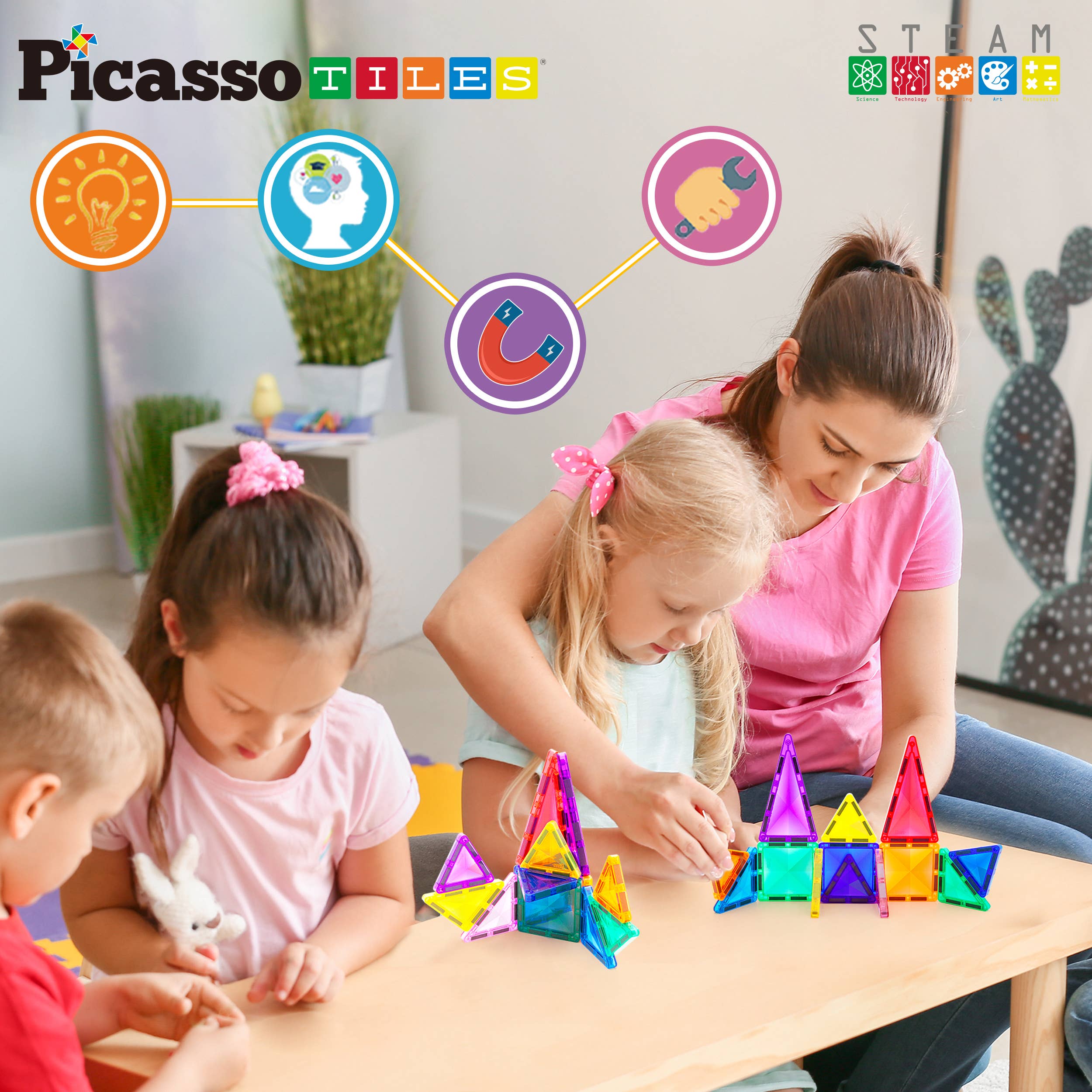 PicassoTiles - Wholesale Building Set - Kids - PicassoTiles 13pc Travel Size Magnetic Tile Building Set4