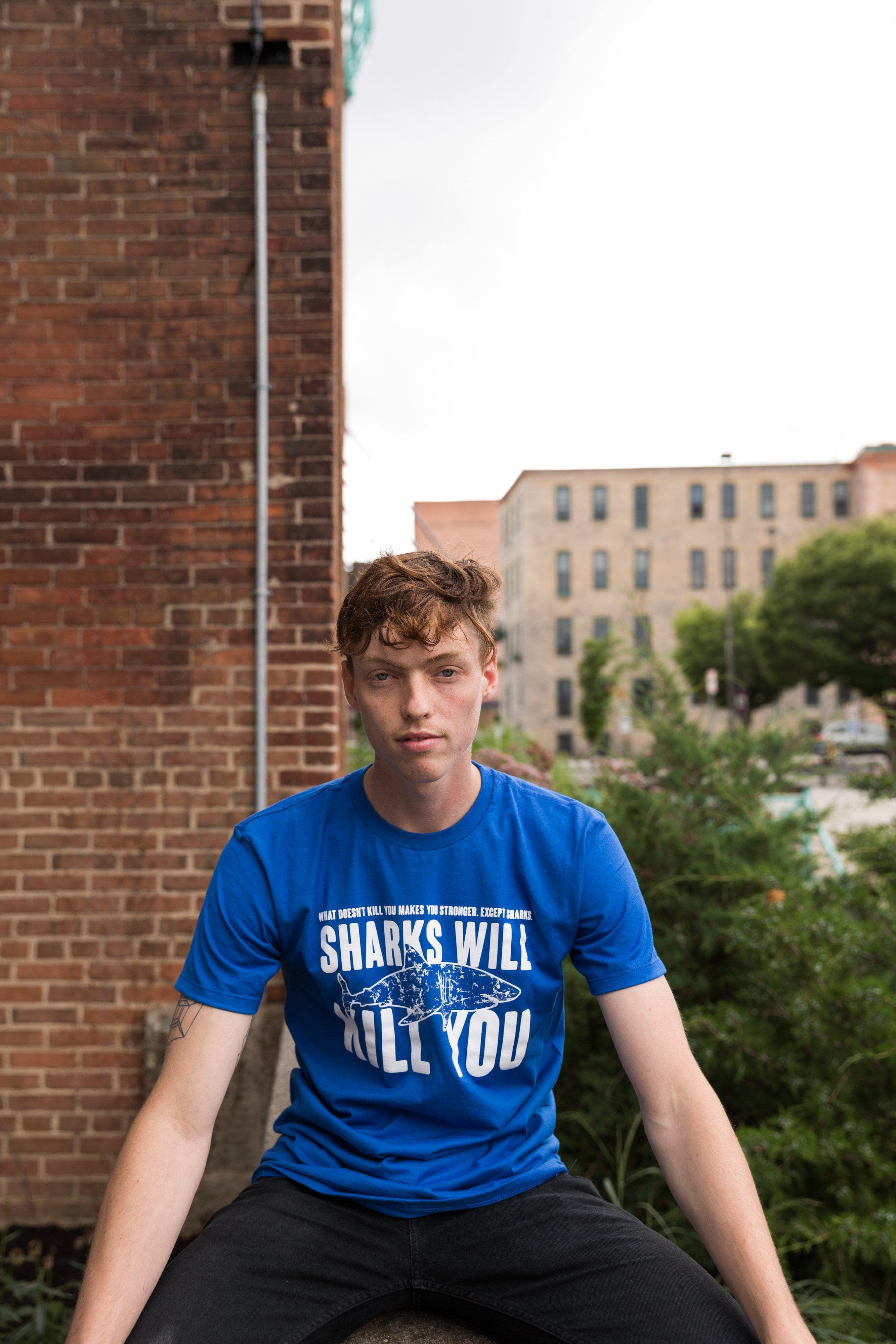 Crazy Dog T-Shirts - Wholesale Shirt - Men's - Sharks Will Kill You Men's Tshirt Shark Week Graphic Tee6