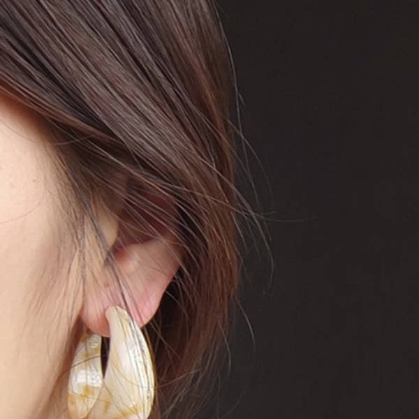 Sheer Trend - Wholesale Hoop Earrings - Vintage Geometric 6 Colors Acrylic Earring7