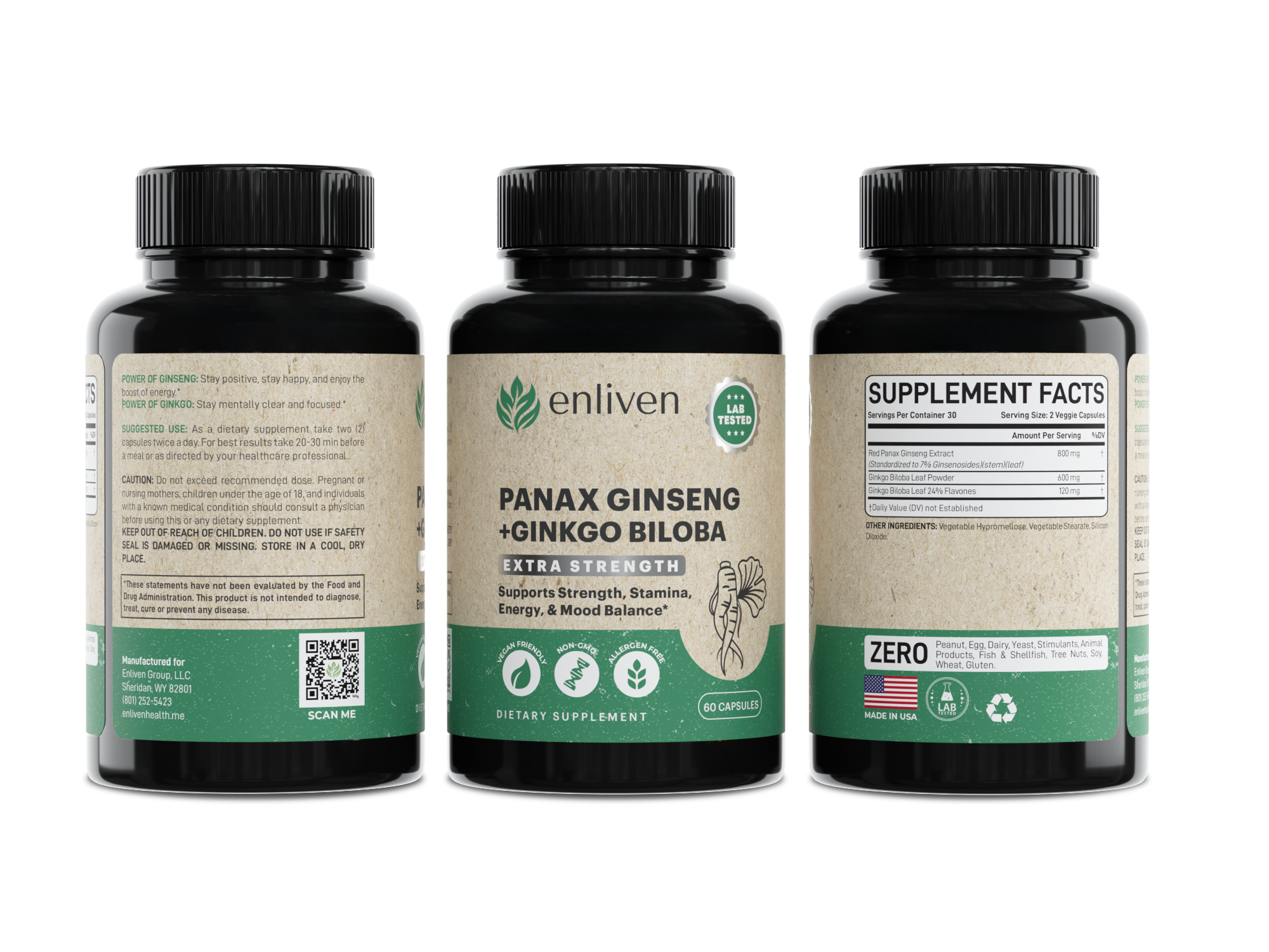 Enliven - Wholesale Oral Supplement/Vitamin - Enliven Ginseng & Ginkgo Biloba1