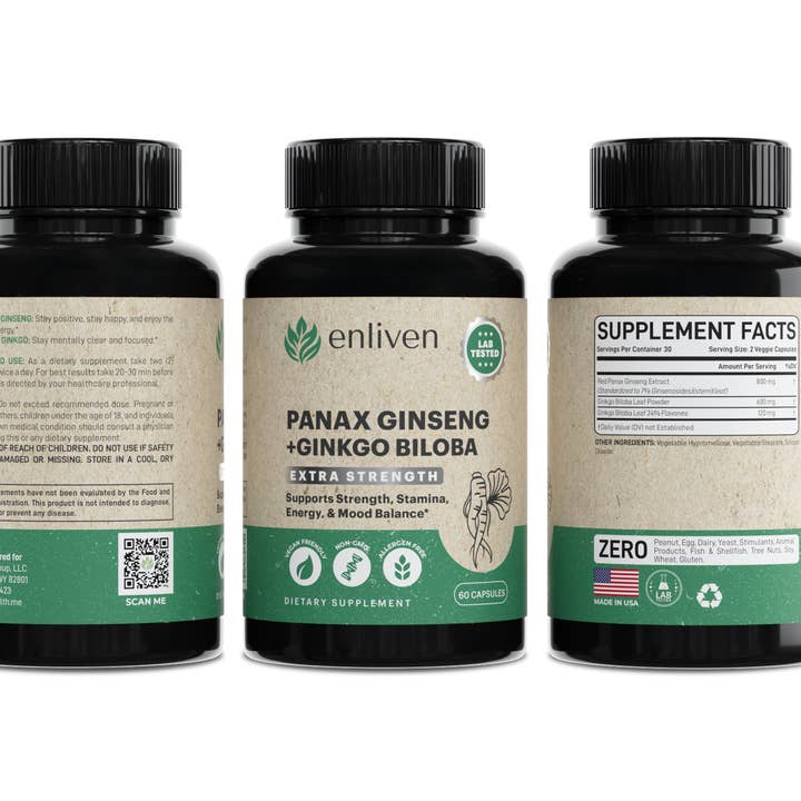 Enliven - Wholesale Oral Supplement/Vitamin - Enliven Ginseng & Ginkgo Biloba1