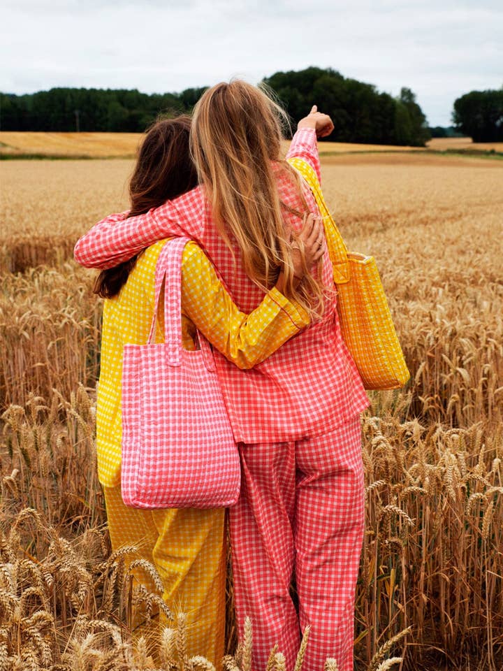 GERMAINE DES PRES - Wholesale Sleepwear set – Women's - Camille Vichy Pink Pyjamas0