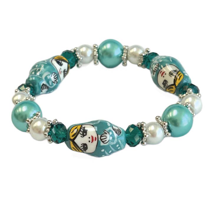 Fiona Accessories - Wholesale Beaded Bracelet - Nesting Doll Beaded Bracelet, Russian Porcelain Jewelry Gift16